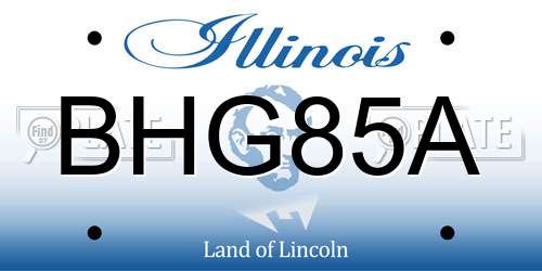 BHG85A Illinois License Plate