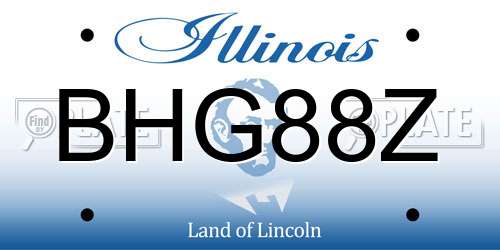 BHG88Z Illinois License Plate