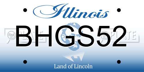 BHGS52 Illinois License Plate