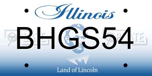 BHGS54 Illinois License Plate