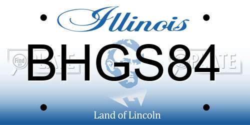 BHGS84 Illinois License Plate