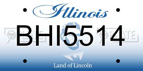 BHI5514 Illinois License Plate