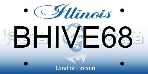 BHIVE68 Illinois License Plate