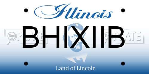 BHIXIIB Illinois License Plate