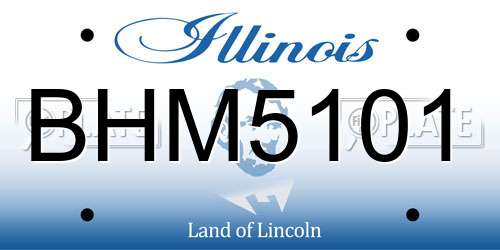 BHM5101 Illinois License Plate