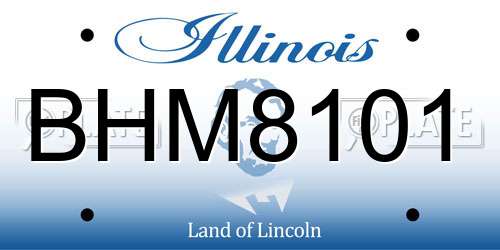 BHM8101 Illinois License Plate