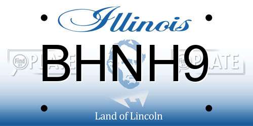 BHNH9 Illinois License Plate