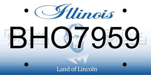 BHO7959 Illinois License Plate