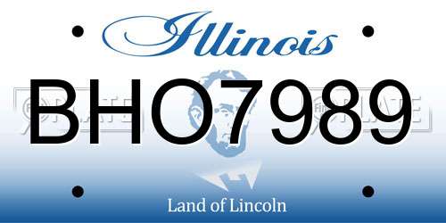 BHO7989 Illinois License Plate