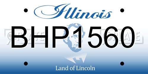 BHP1560 Illinois License Plate