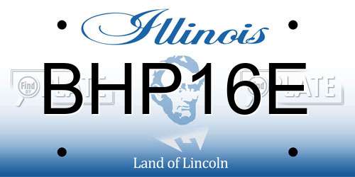 BHP16E Illinois License Plate