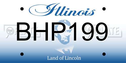 BHP199 Illinois License Plate