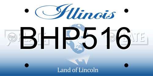 BHP516 Illinois License Plate