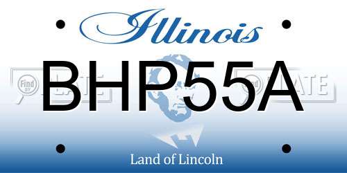 BHP55A Illinois License Plate