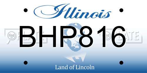 BHP816 Illinois License Plate