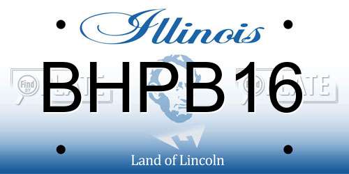 BHPB16 Illinois License Plate