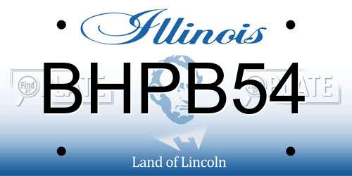BHPB54 Illinois License Plate