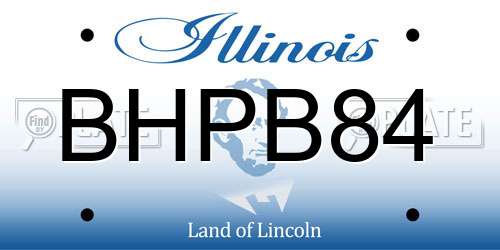 BHPB84 Illinois License Plate