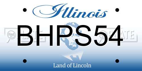 BHPS54 Illinois License Plate