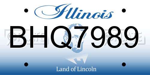 BHQ7989 Illinois License Plate