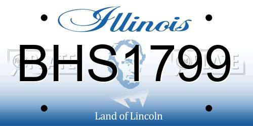 BHS1799 Illinois License Plate