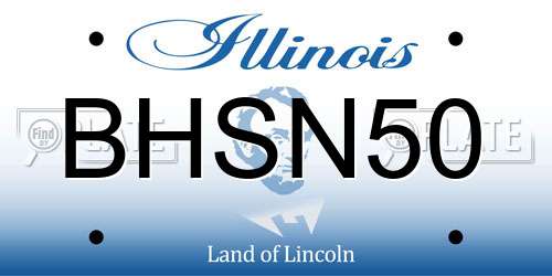 BHSN50 Illinois License Plate