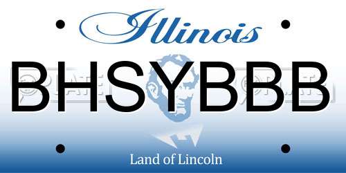 BHSYBBB Illinois License Plate