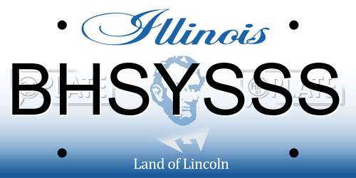 BHSYSSS Illinois License Plate