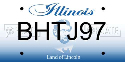 BHTJ97 Illinois License Plate
