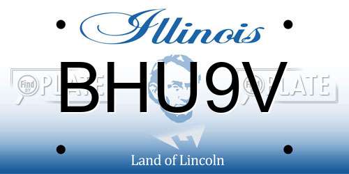 BHU9V Illinois License Plate