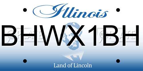 BHWX1BH Illinois License Plate