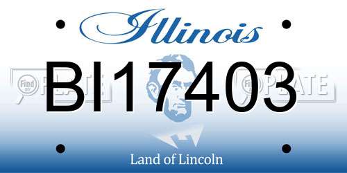 BI17403 Illinois License Plate