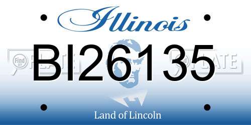 BI26135 Illinois License Plate