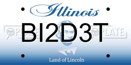 BI2D3T Illinois License Plate