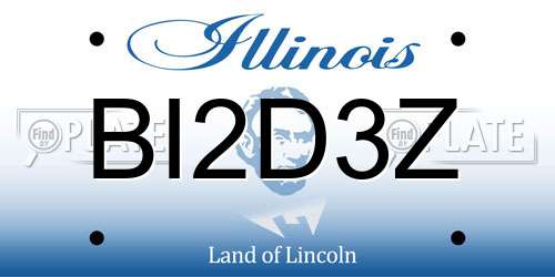 BI2D3Z Illinois License Plate