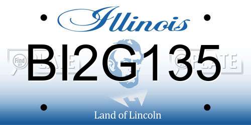 BI2G135 Illinois License Plate