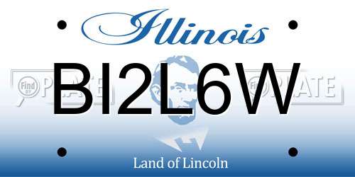 BI2L6W Illinois License Plate
