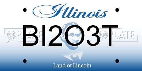 BI2O3T Illinois License Plate