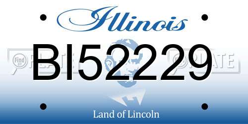 BI52229 Illinois License Plate