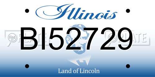 BI52729 Illinois License Plate
