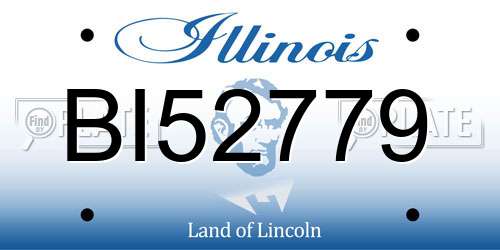 BI52779 Illinois License Plate