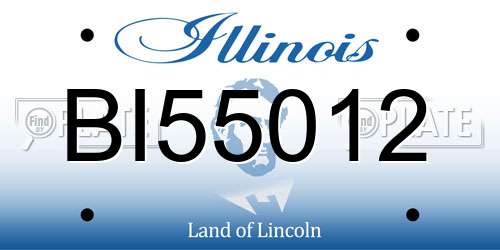 BI55012 Illinois License Plate