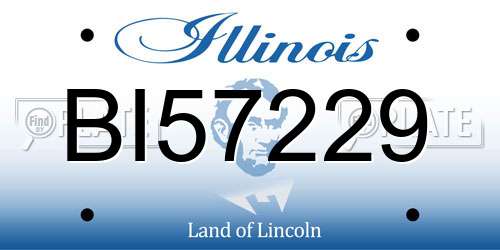 BI57229 Illinois License Plate