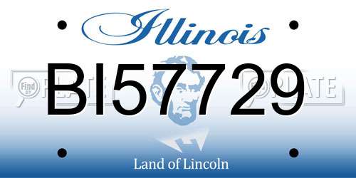 BI57729 Illinois License Plate