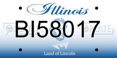 BI58017 Illinois License Plate