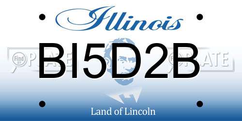 BI5D2B Illinois License Plate