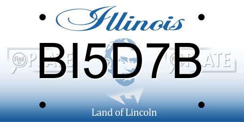 BI5D7B Illinois License Plate
