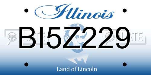 BI5Z229 Illinois License Plate