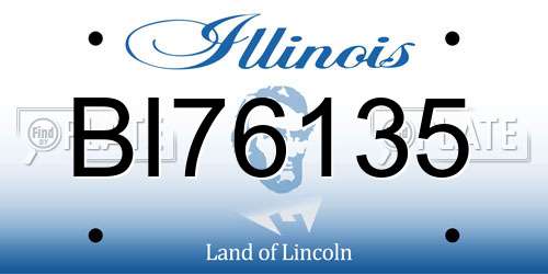 BI76135 Illinois License Plate
