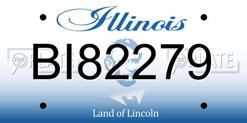 BI82279 Illinois License Plate